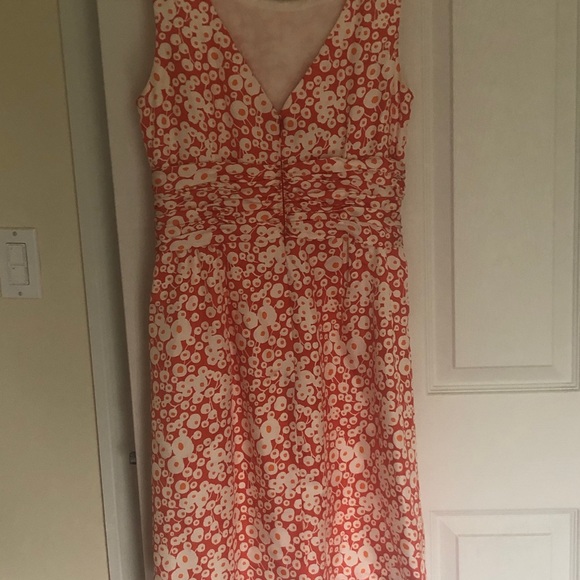 Gorgeous silk orange pattern dress - Picture 2 of 3
